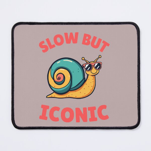 Item preview, Slow But Iconic Cute Snail Quote Art designed and sold by NuYaArt.