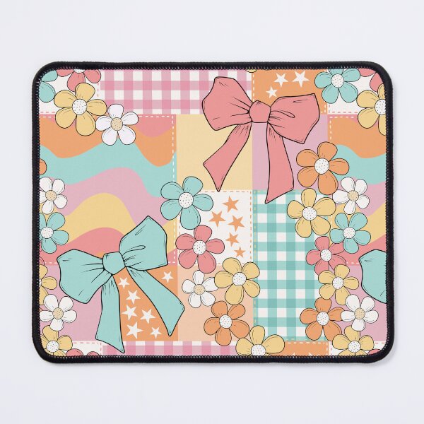 Item preview, Retro Coquette Bow Floral Patchwork designed and sold by CreativeDraws42.