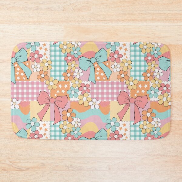Item preview, Retro Coquette Bow Floral Patchwork designed and sold by CreativeDraws42.