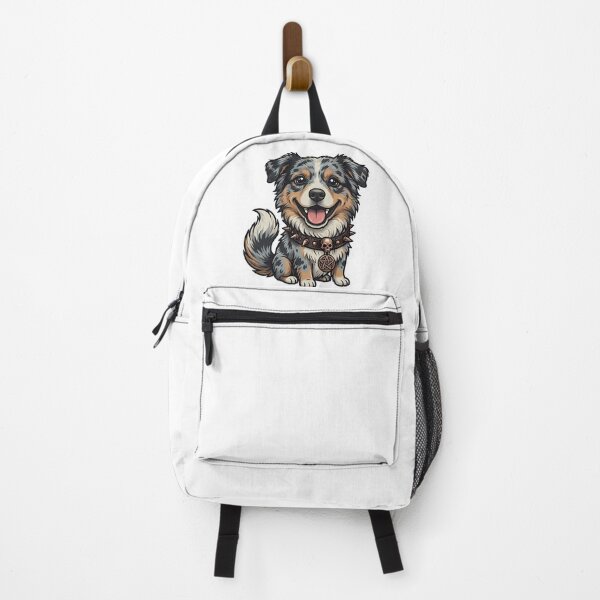 Item preview, Gothic Australian Shepherd Spiked Collar Illustration designed and sold by BetweenForms.