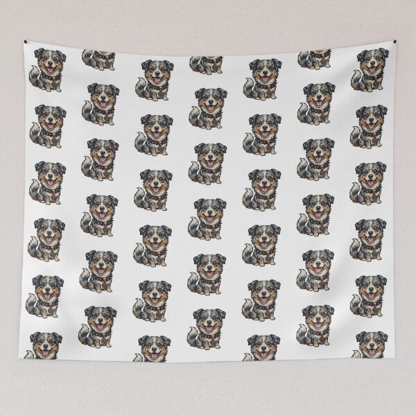 Item preview, Gothic Australian Shepherd Spiked Collar Illustration designed and sold by BetweenForms.