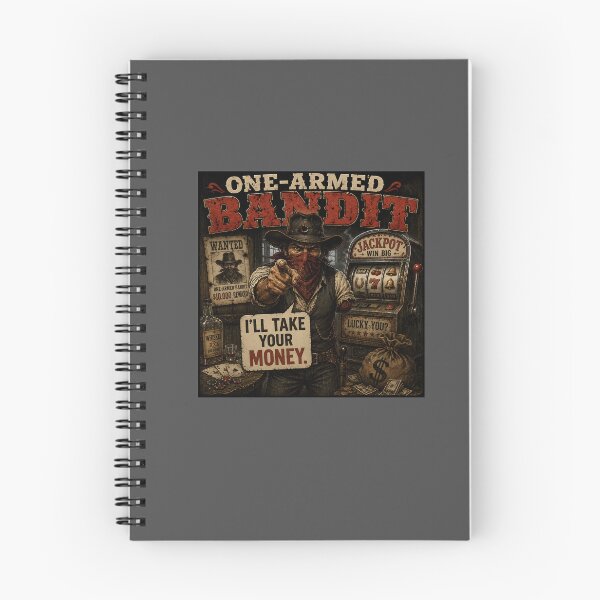 Item preview, One-Armed Bandit – Wild West Gambling Pun designed and sold by Hornace88studio.