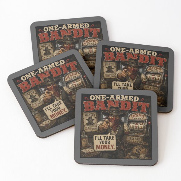 Item preview, One-Armed Bandit – Wild West Gambling Pun designed and sold by Hornace88studio.