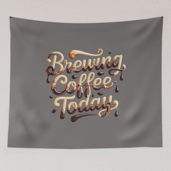 Item preview, 3D Melting Caramel & Chocolate Brewing Coffee Today Lettering  designed and sold by Creatby7030.