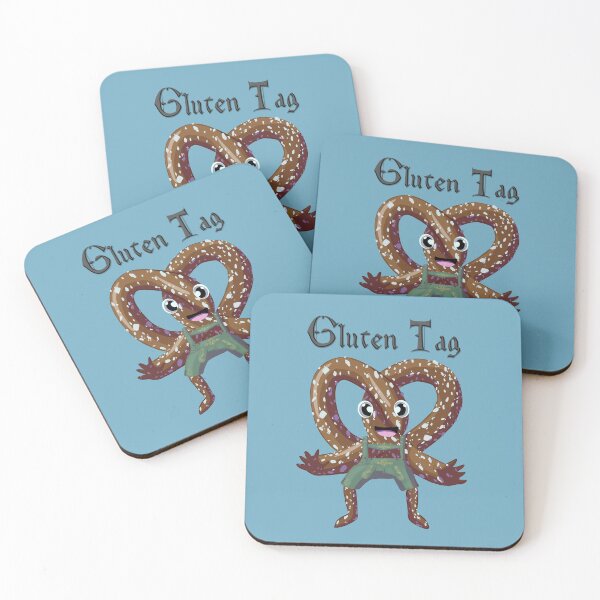 Item preview, Bavarian Pretzel Man Gluten Tag Black designed and sold by Ivorycrow.