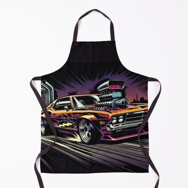 Item preview, Blown Muscle Car | Retro Drag Racing Neon Automotive Art designed and sold by Nexus Space.