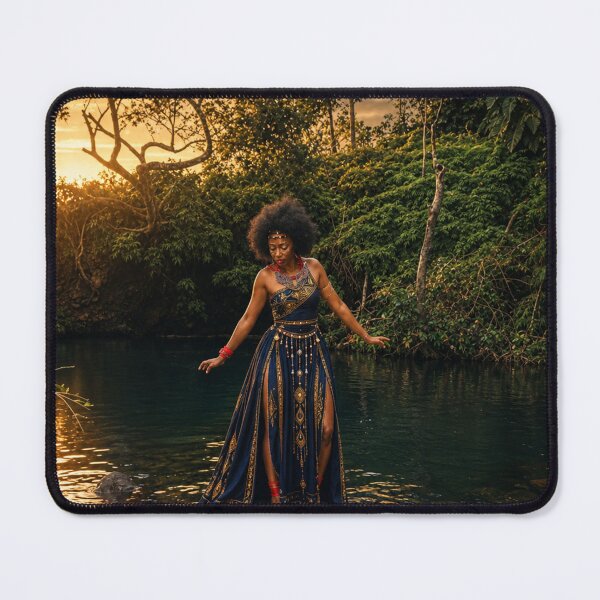 Item preview, Golden River Goddess | African Inspired Portrait | Nature & Fashion Wall Art designed and sold by TedKentPhoto.