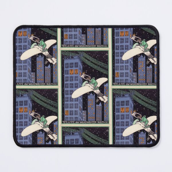 Item preview, Vintage color lithograph Tête á Tête on the 968th Floor of a Skyscraper designed and sold by stevepaint.