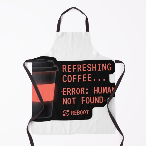 Item preview, Refreshing Coffee Error Human Not Found Cyber Sticker designed and sold by ViCats.