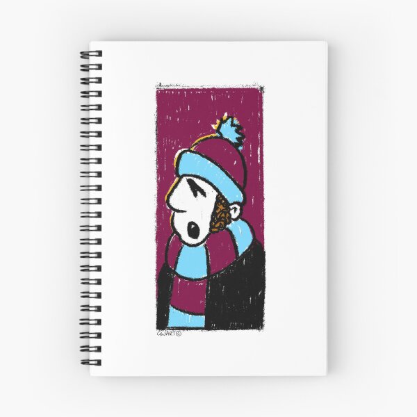 Item preview, Classic Football Fan Illustration | Footy Terrace Supporter | Claret & Blue  Scarf designed and sold by GWARTGB.
