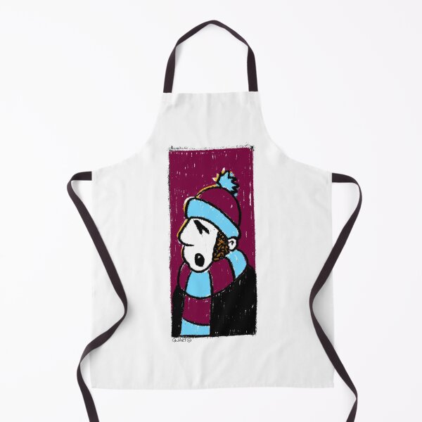 Item preview, Classic Football Fan Illustration | Footy Terrace Supporter | Claret & Blue Scarf designed and sold by GWARTGB.