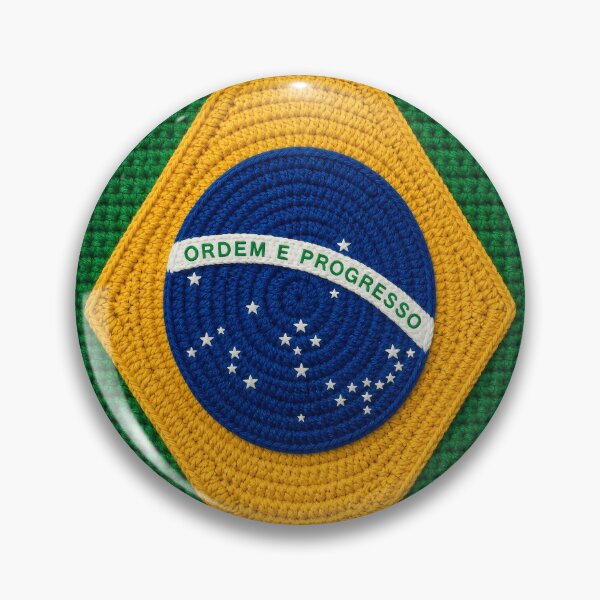 Item preview, Brazil Flag Crochet Style Wall Art designed and sold by LuisWorks.