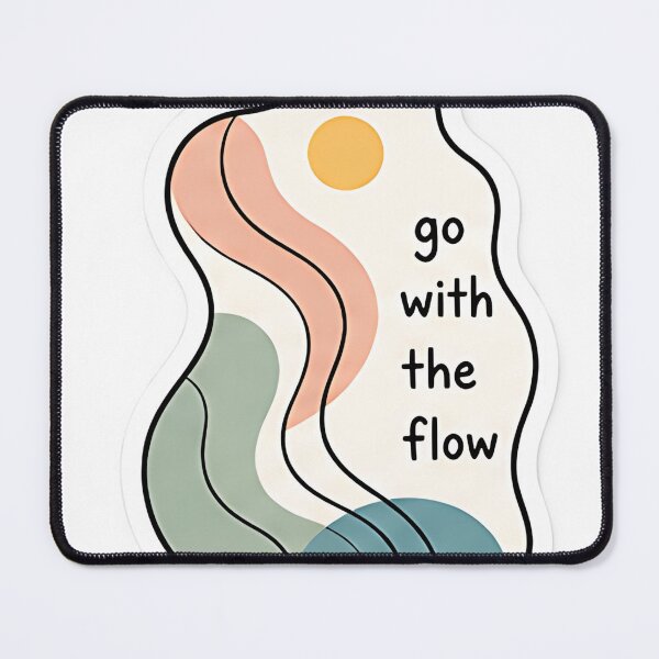 Item preview, Go With The Flow Abstract Landscape Sticker designed and sold by HamieStudio.