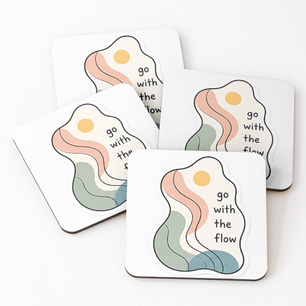 Item preview, Go With The Flow Abstract Landscape Sticker designed and sold by HamieStudio.