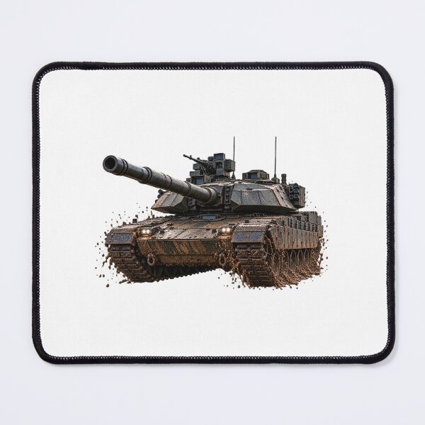 Item preview, Powerful Battle Tank in Mud – Dramatic Military Vehicle Art designed and sold by SmailysTo.