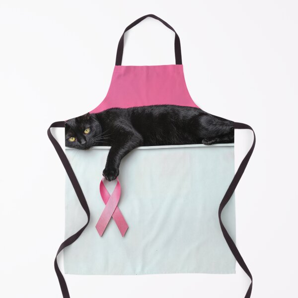 Item preview, Black Cat with a Pink Ribbon for Breast Cancer Awareness designed and sold by Maria Dryfhout.