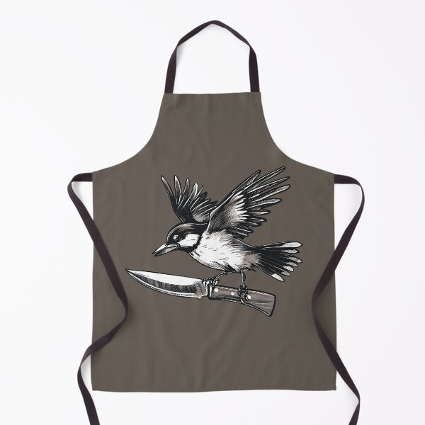 Item preview, Australian Butcherbird Vintage Wildlife Art designed and sold by Karamram Studio.