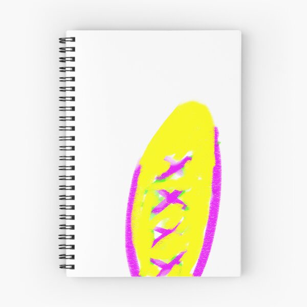 Aperçu de l'œuvre Symbole abstrait de planche de surf graffiti - Gribouillage rose et jaune fluo créée et vendue par PixelAlps.