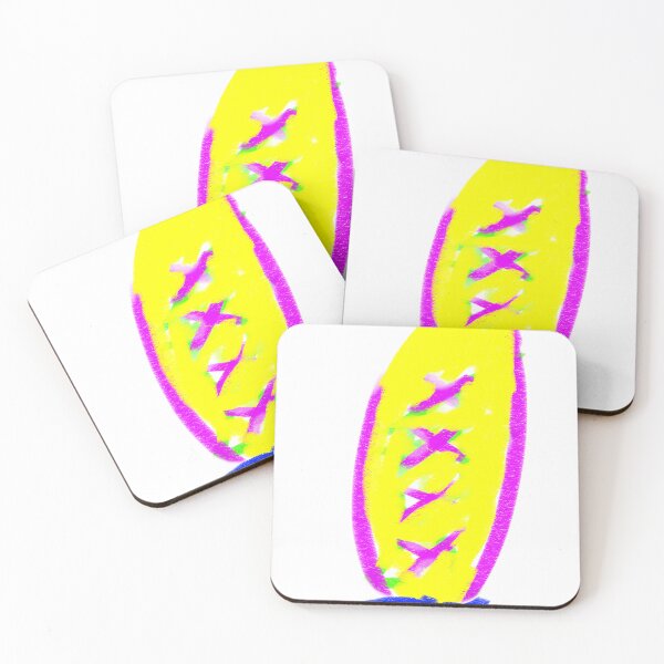 Item preview, Abstract Graffiti Surfboard Symbol - Neon Yellow Pink Doodle designed and sold by PixelAlps.