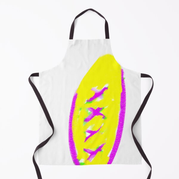 Item preview, Abstract Graffiti Surfboard Symbol - Neon Yellow Pink Doodle designed and sold by PixelAlps.