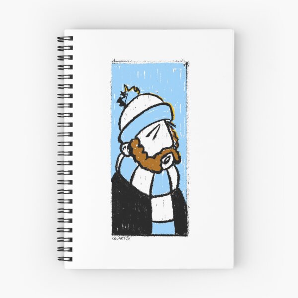 Item preview, Classic Football Fan Illustration | Footy Terrace Supporter | Sky Blue & White  Scarf designed and sold by GWARTGB.