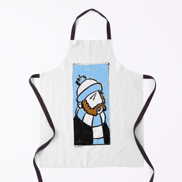 Item preview, Classic Football Fan Illustration | Footy Terrace Supporter | Sky Blue & White Scarf designed and sold by GWARTGB.