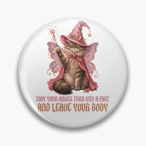 Item preview, May Your Anger Turn Into A Fart And Leave Your Body - Funny Fairy Cat Wizard designed and sold by Neurospicy Trolls.