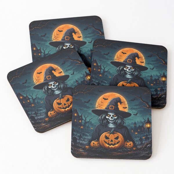 Item preview, Midnight Harvest: Skeleton Witch Halloween Adventure designed and sold by Fei Long Design Hub.