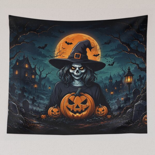 Item preview, Midnight Harvest: Skeleton Witch Halloween Adventure designed and sold by Fei Long Design Hub.
