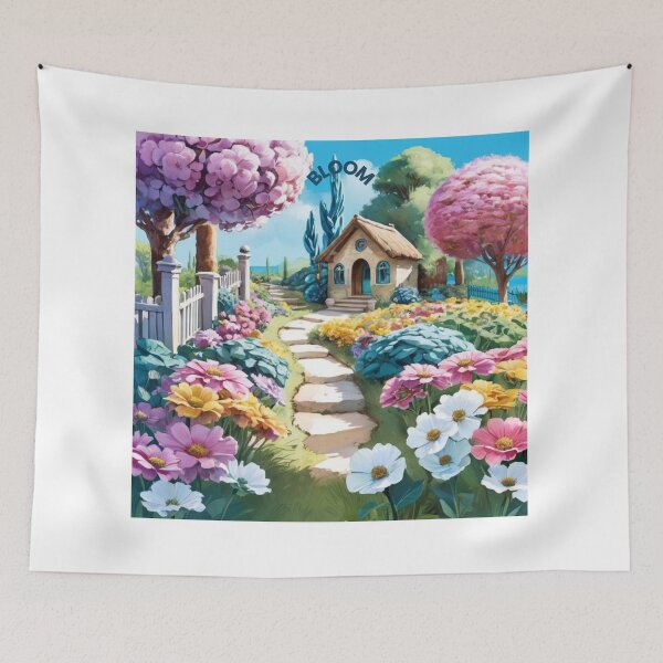 Item preview, Bloom Cottage Garden – Dreamy Floral House designed and sold by GehanPrints.