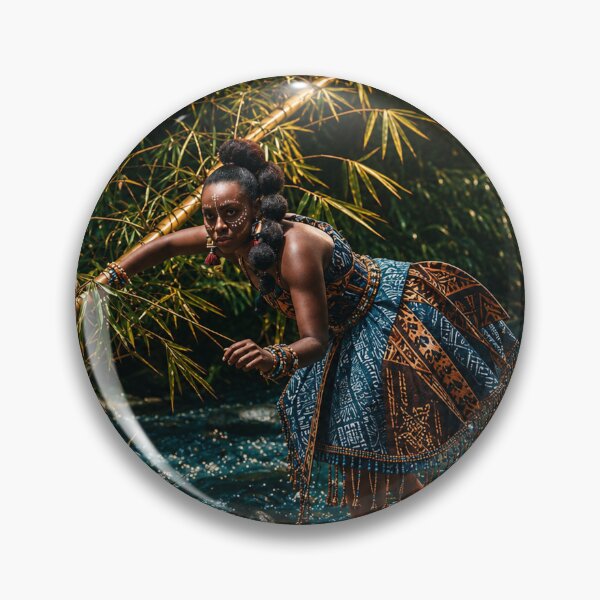 Item preview, Golden River Goddess | African Inspired Portrait | Nature & Fashion Wall Art designed and sold by TedKentPhoto.