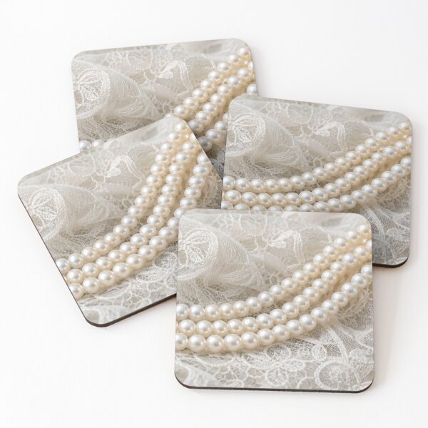 Item preview, Three Strands of Pearls on Ivory Lace designed and sold by Maria Dryfhout.