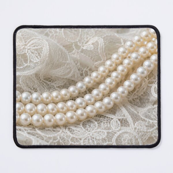 Item preview, Three Strands of Pearls on Ivory Lace designed and sold by Maria Dryfhout.
