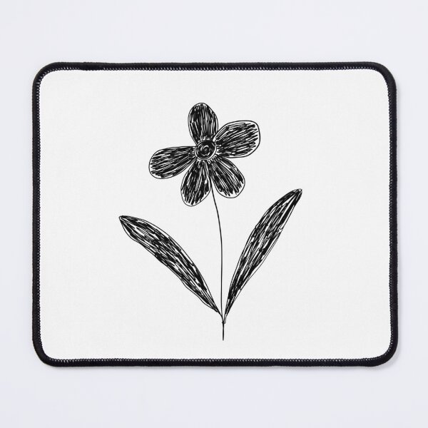 Item preview, Dark Scribbled Simple Flower Doodle designed and sold by IriArt-Designs.
