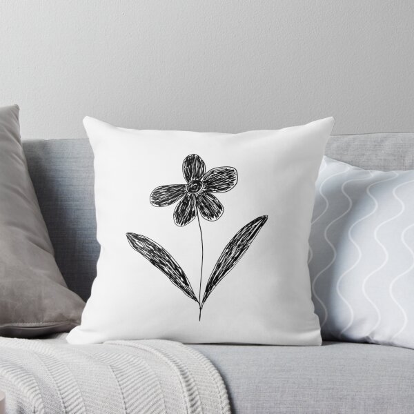 Item preview, Dark Scribbled Simple Flower Doodle designed and sold by IriArt-Designs.
