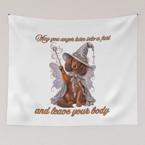 Item preview, May Your Anger Turn Into A Fart And Leave Your Body - Funny Fairy Dachshund Wizard designed and sold by Neurospicy Trolls.