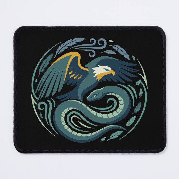 Item preview, Fierce Eagle And Serpent Circular Vector Emblem designed and sold by ZUMERI.