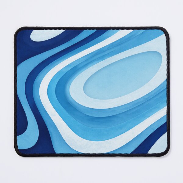 Item preview, Abstract Sky Blue and Ice Blue Fluid Topographic designed and sold by hepopatterns.