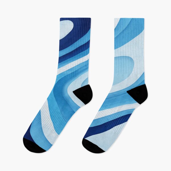 Item preview, Abstract Sky Blue and Ice Blue Fluid Topographic designed and sold by hepopatterns.