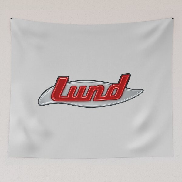 Item preview, Red White Neon Vinatge Lund Boats designed and sold by ChristinasMess.