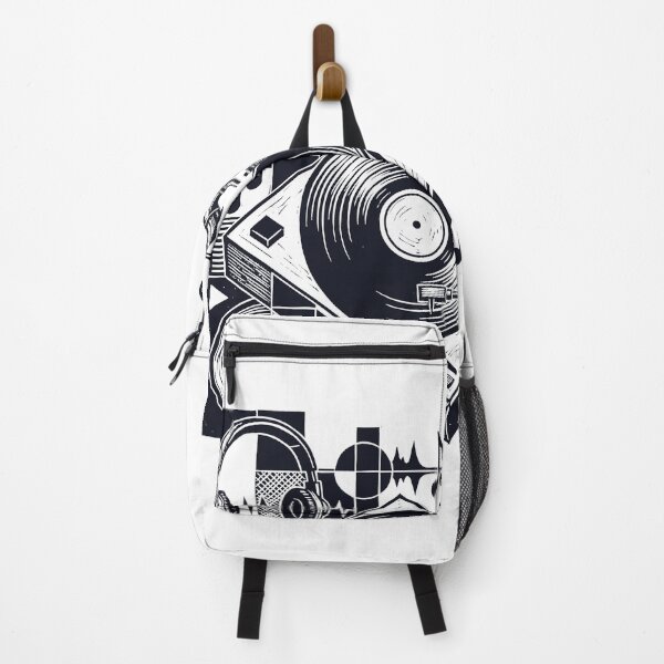 Item preview, Turntable Vinyl Record Player Woodcut Linocut Art designed and sold by KiwiRider.