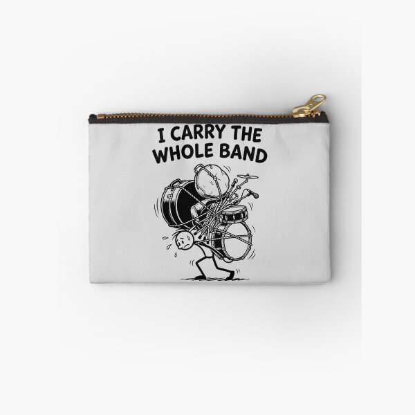 Item preview, I Carry The Whole Band - Cartoon Drummer Overloaded designed and sold by ThreadRiotTees.