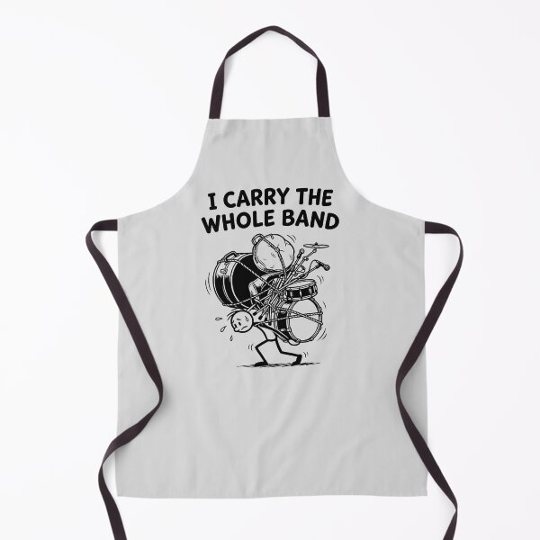 Item preview, I Carry The Whole Band - Cartoon Drummer Overloaded designed and sold by ThreadRiotTees.