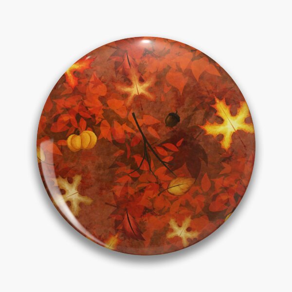 Item preview, Vibrant orange red and yellow autumn leaf pattern designed and sold by Thistlegrove.
