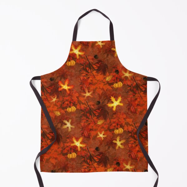 Item preview, Vibrant orange red and yellow autumn leaf pattern designed and sold by Thistlegrove.