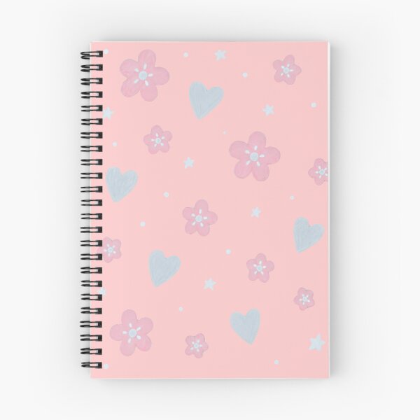 Item preview, Pink Floral & Light Blue Hearts Pattern – Cute Romantic Aesthetic designed and sold by Rush2Buy.
