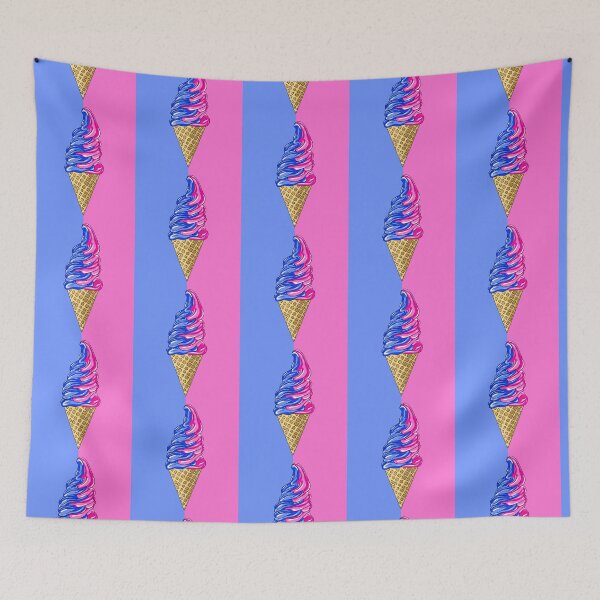 Item preview, Blue And Pink Ice Cream Swirl With pb background  designed and sold by missmann.