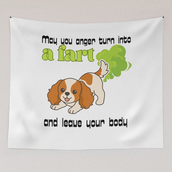 Item preview, May Your Anger Turn Into A Fart - Funny Cavalier King Charles Spaniel designed and sold by Neurospicy Trolls.