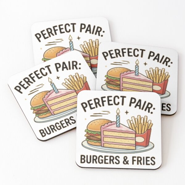 Item preview, Perfect Pair Burgers & Fries — Classic Fast Food Design designed and sold by Tipsy24.