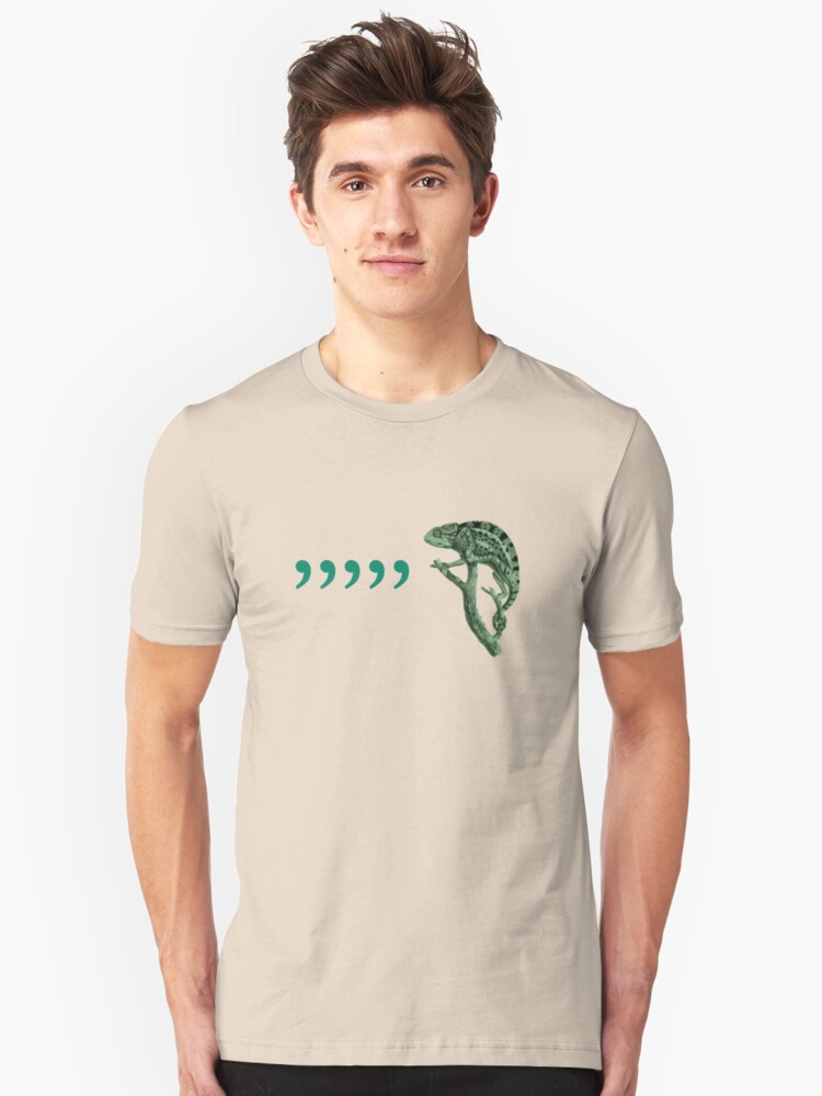 comma chameleon t shirt